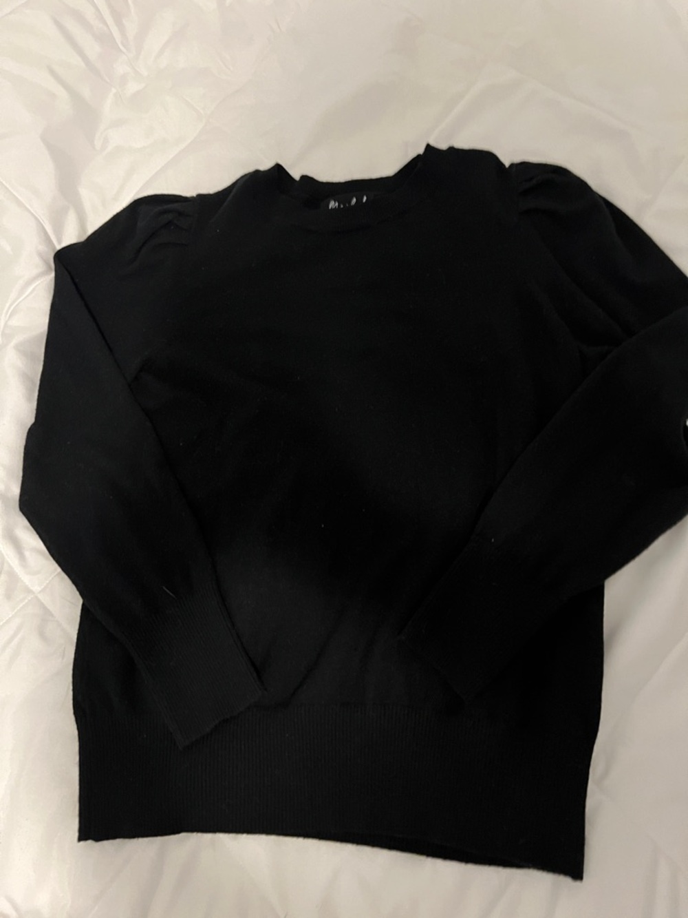 Marled Black Crewneck Sweater
